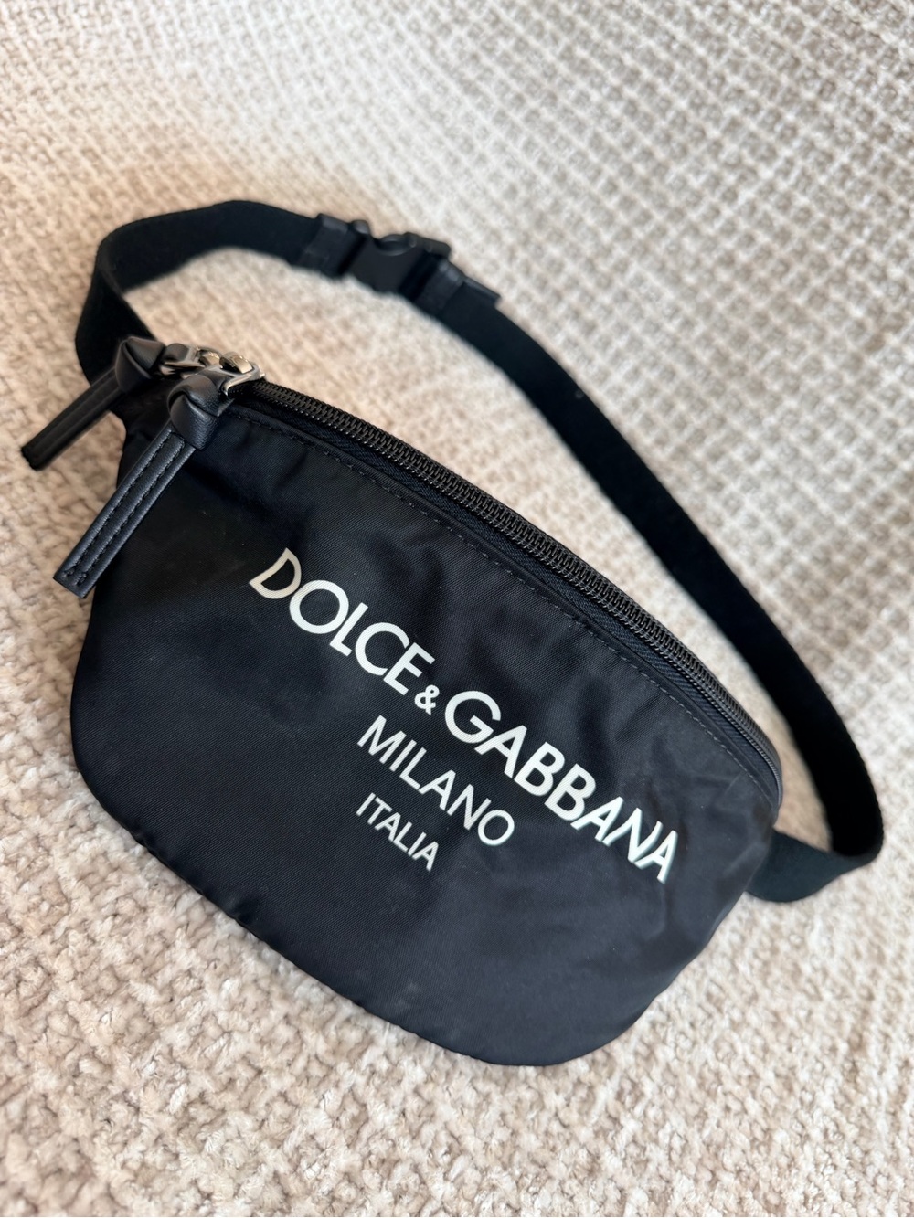 Dolce & Gabbana Black Logo Milano Belt Bag
